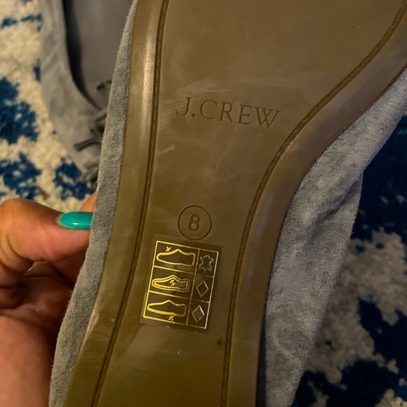 J Crew Pointed Toe Gray Suede Flats - Picture 5 of 7